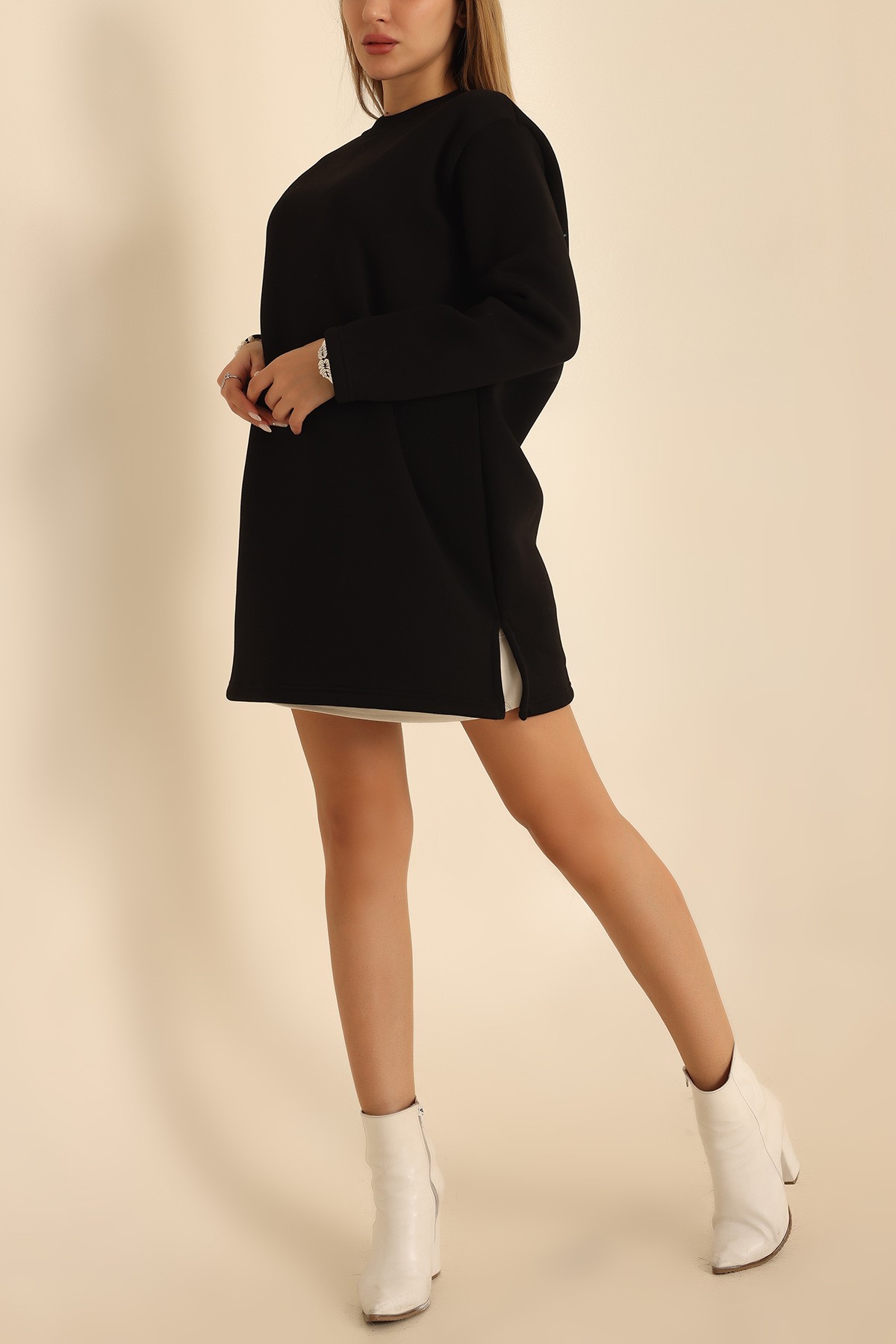Siyah Şardonlu Sweat Tunik 216996