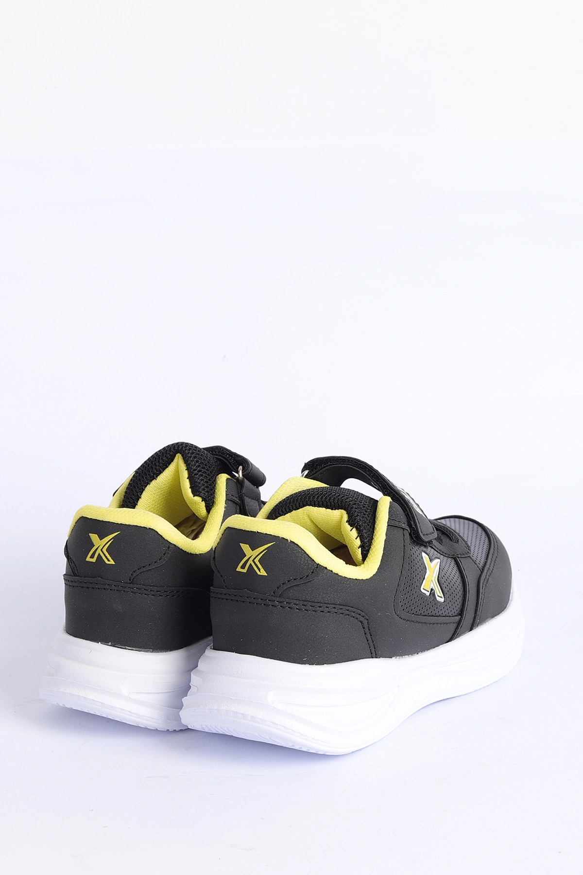 Siyah Sarı (26-30 Patik)Kalın Taban Cırtlı Erkek Çocuk Spor Ayakkabı 309053