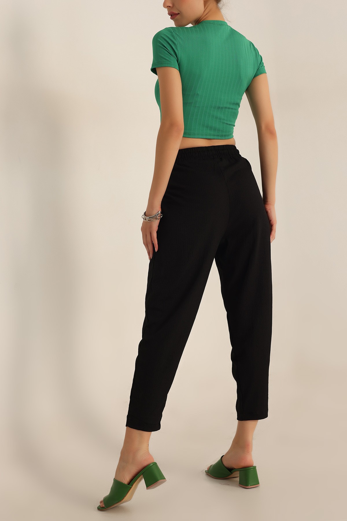 Siyah Seul Kumaş Pantalon 197567