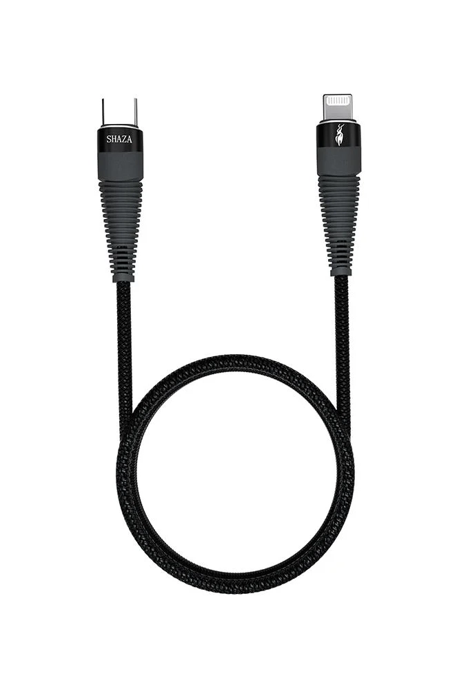 Shaza Lightning To Type-C 5A 100W Uyumlu Örgülü Hızlı Şarj Ve Data Kablosu - 1 Metre 291978