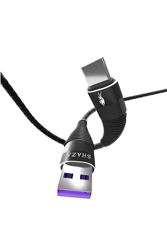Shaza Usb-A To Type-C PD 5A 100W Örgülü Hızlı Şarj ve Data Kablosu - 1 Metre 291970
