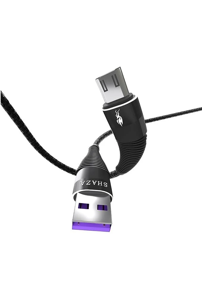 Shaza USB MİCRO 5A 100W Örgülü Hızlı Şarj ve Data Kablosu 3 Metre 291976
