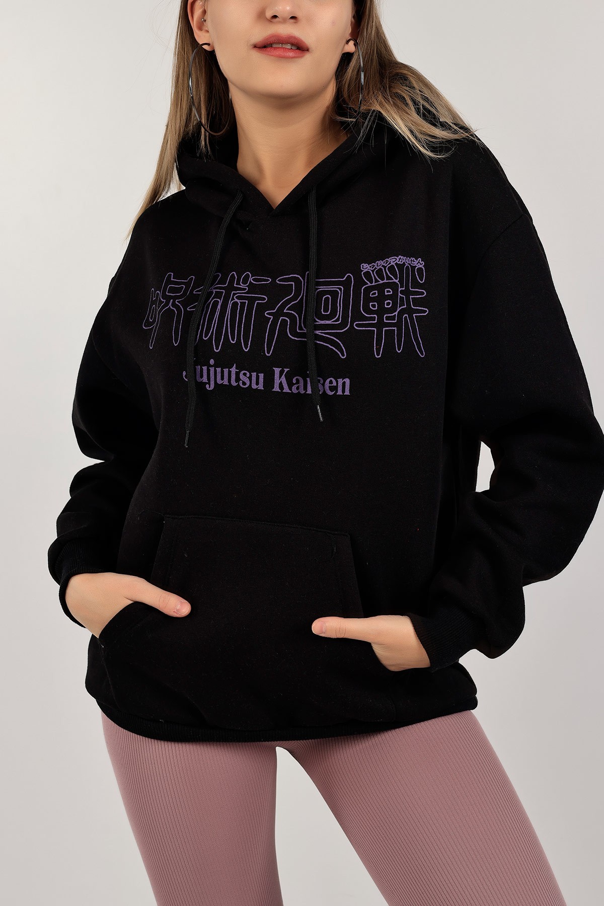 Siyah Sırtı Baskılı Şardonlu Sweat 143405