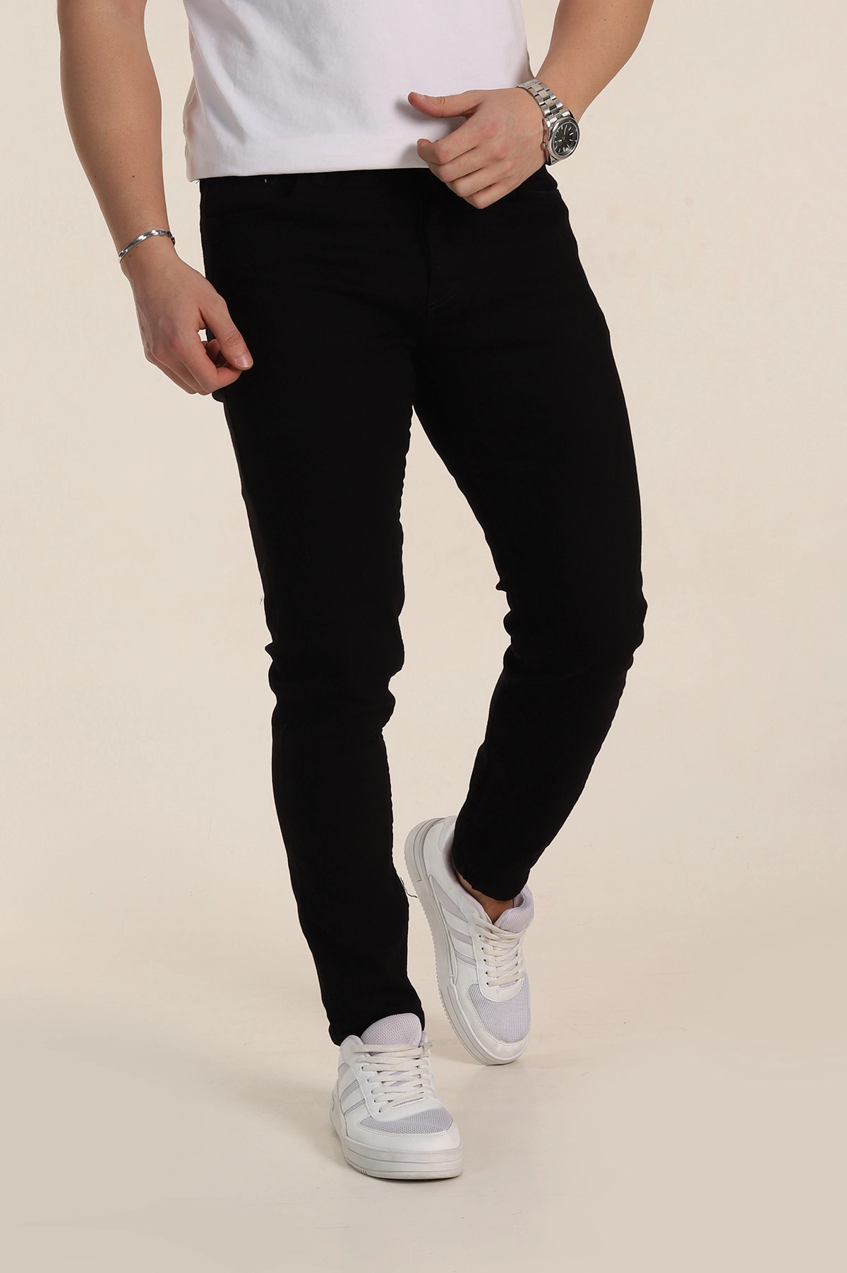 Siyah Skinny Fit Erkek Kot Pantolon 354414