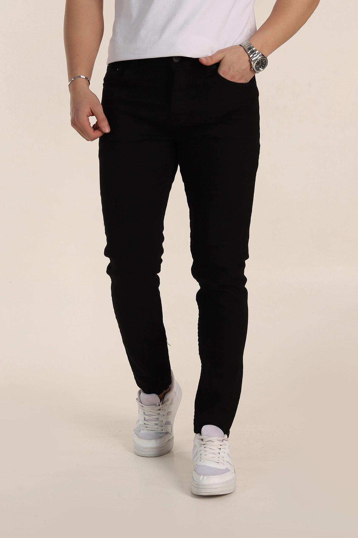 Siyah Skinny Fit Erkek Kot Pantolon 354414