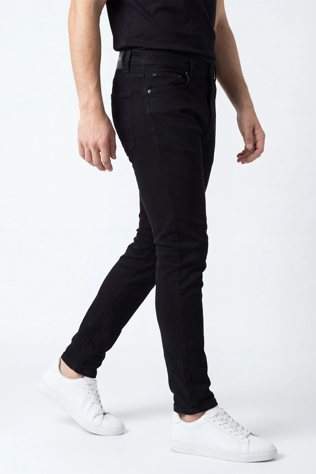 Siyah Skinny Fit Likralı Erkek Kot Pantolon 433704