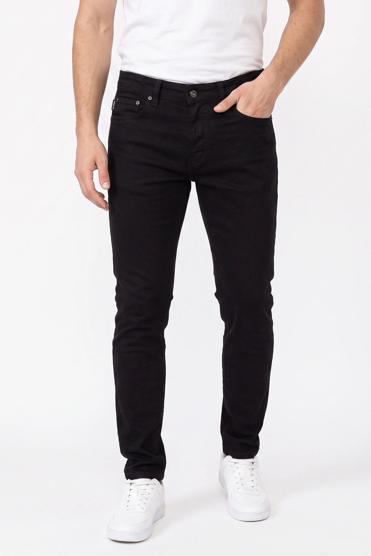 Siyah Skinny Fit Likralı Erkek Kot Pantolon 433704