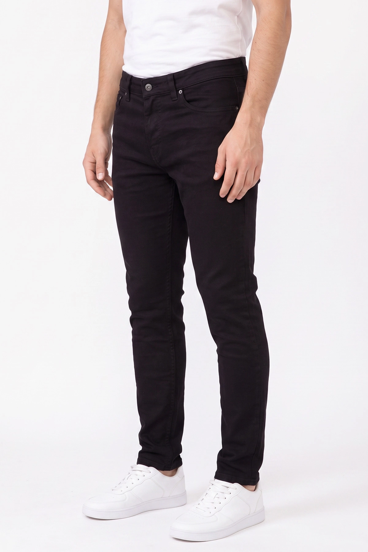 Siyah Skinny Fit Likralı Erkek Kot Pantolon 433704