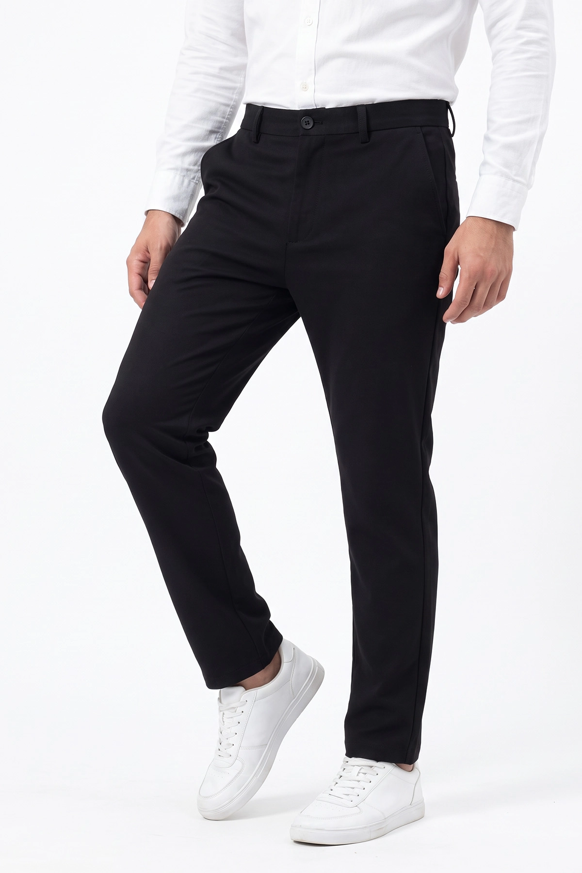 Siyah Slim Fit Cep Detaylı Erkek Pantolon 493265