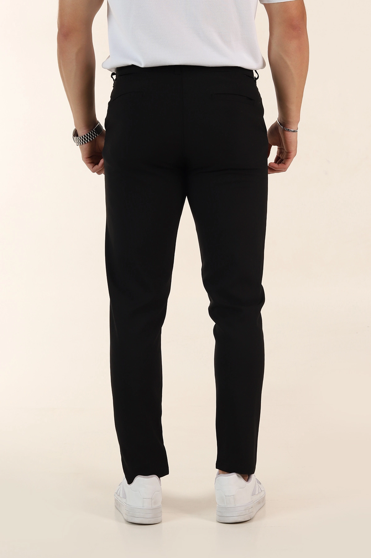 Siyah Slim Fit Erkek Kumaş Pantolon 367966