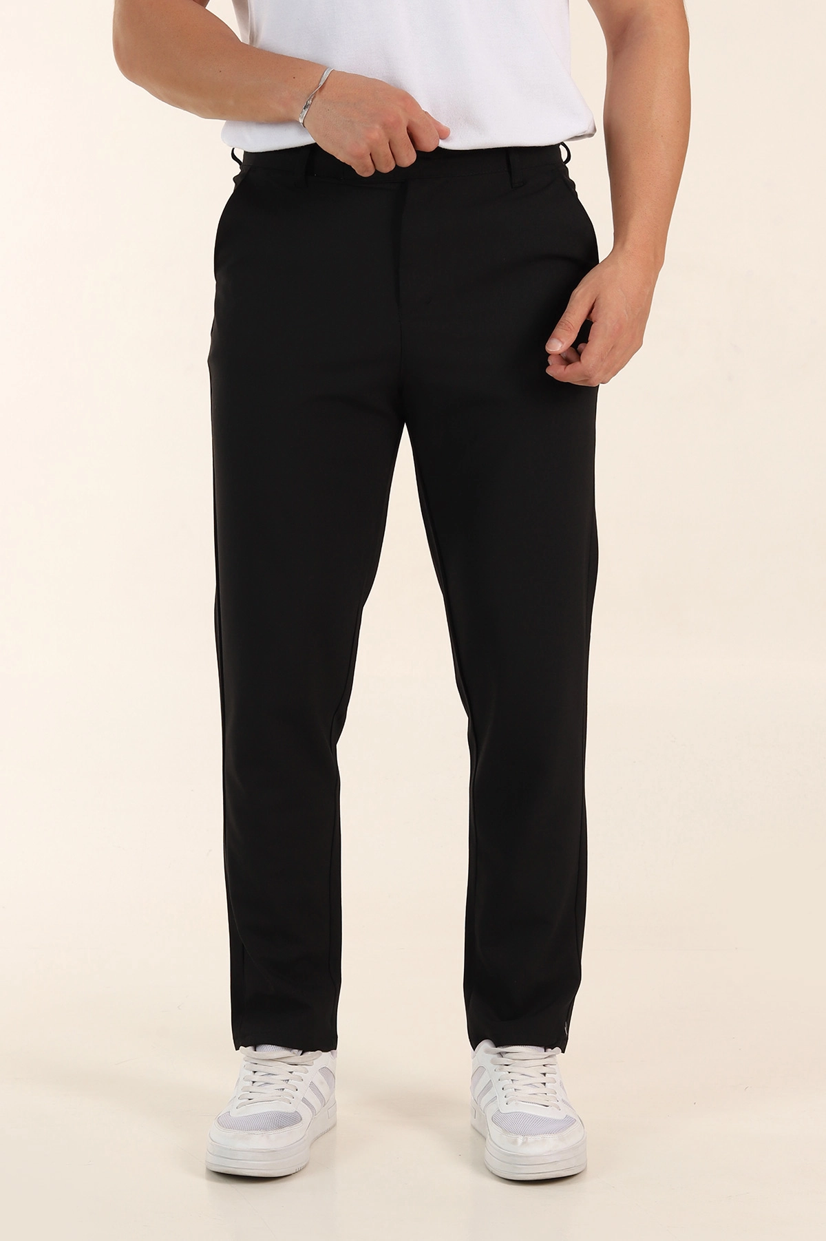 Siyah Slim Fit Erkek Kumaş Pantolon 391134