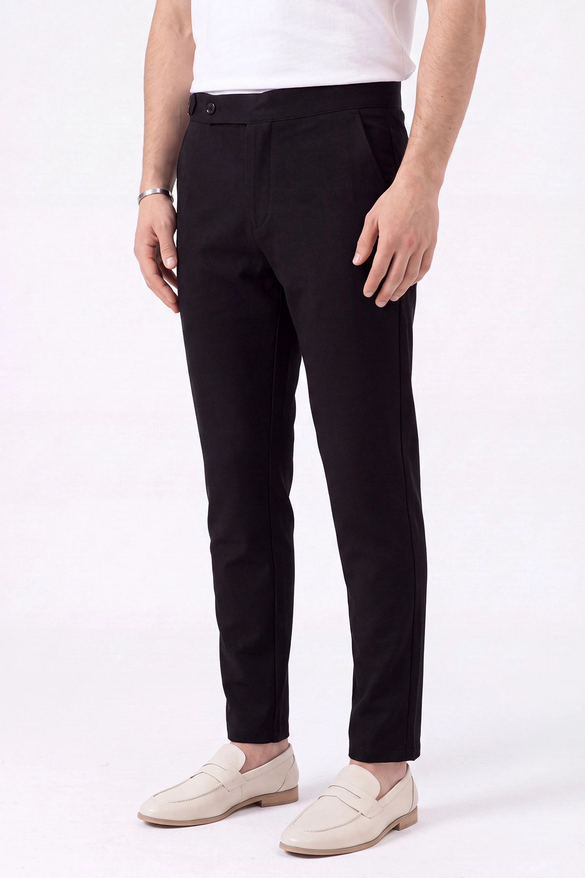 Siyah Slim Fit Erkek Kumaş Pantolon 472219