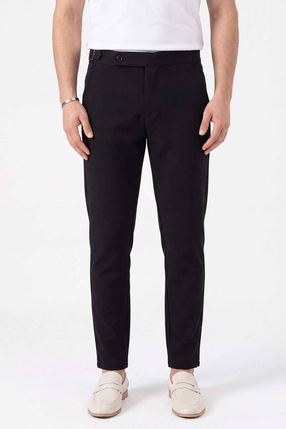 Siyah Slim Fit Erkek Kumaş Pantolon 472219