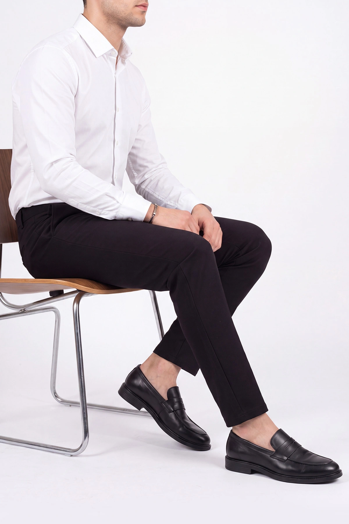Siyah Slim Fit Erkek Kumaş Pantolon 472240