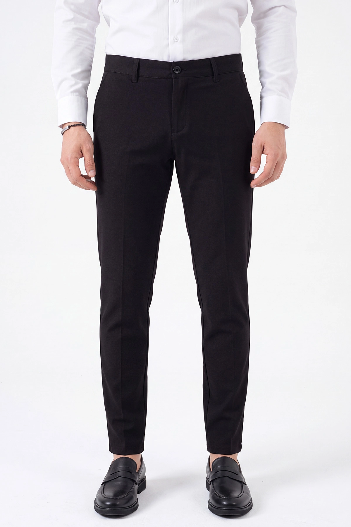 Siyah Slim Fit Erkek Kumaş Pantolon 472240
