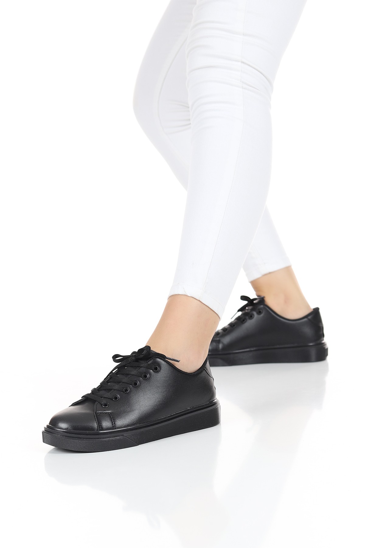 Court sneakers Monki Femme Chaussures Baskets Black 