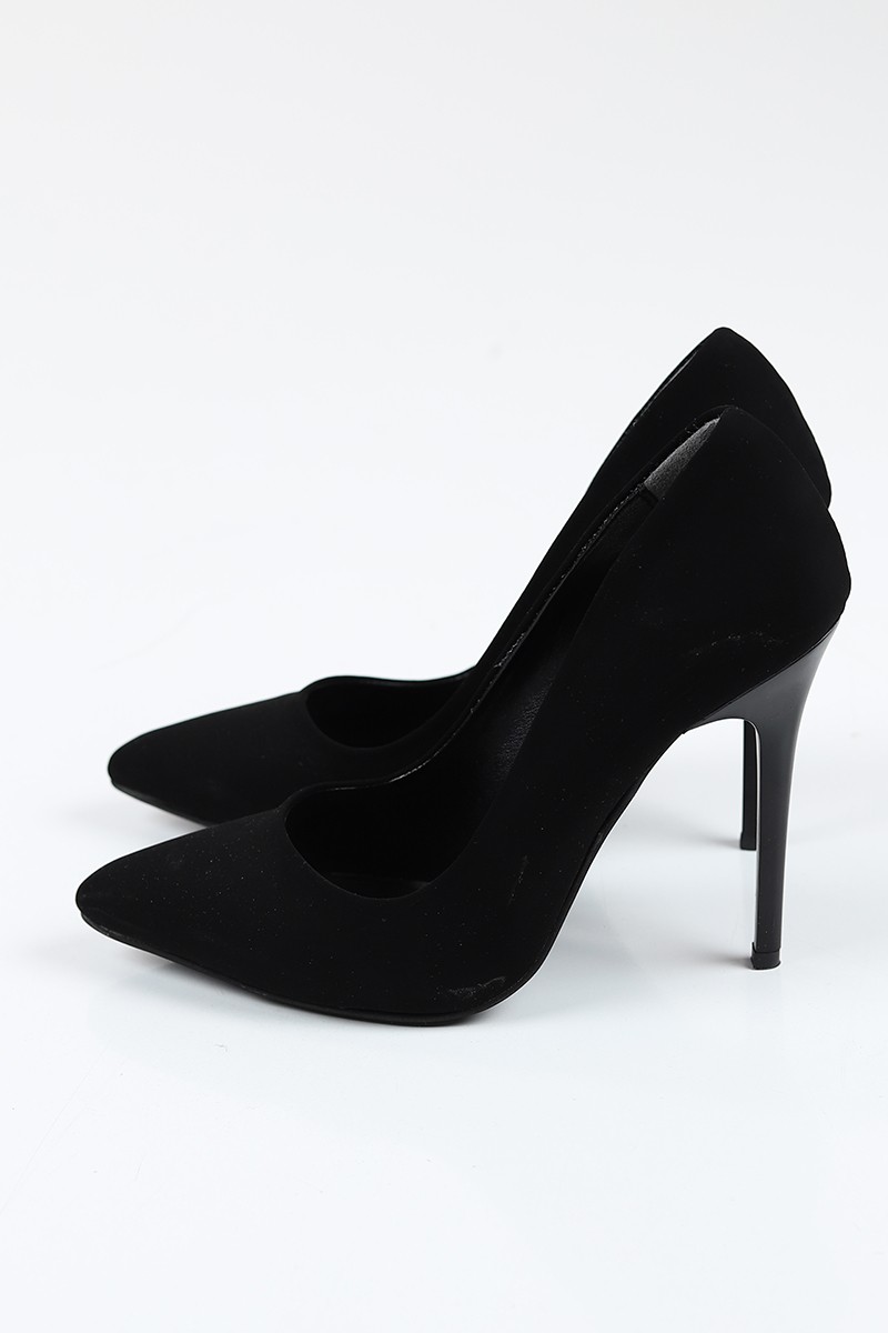 Siyah Süet Bayan Stiletto 78729