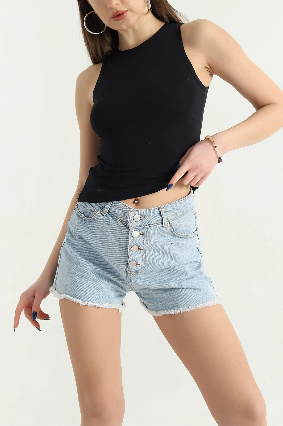 Siyah Süprem Kolsuz Atlet Bluz 337704