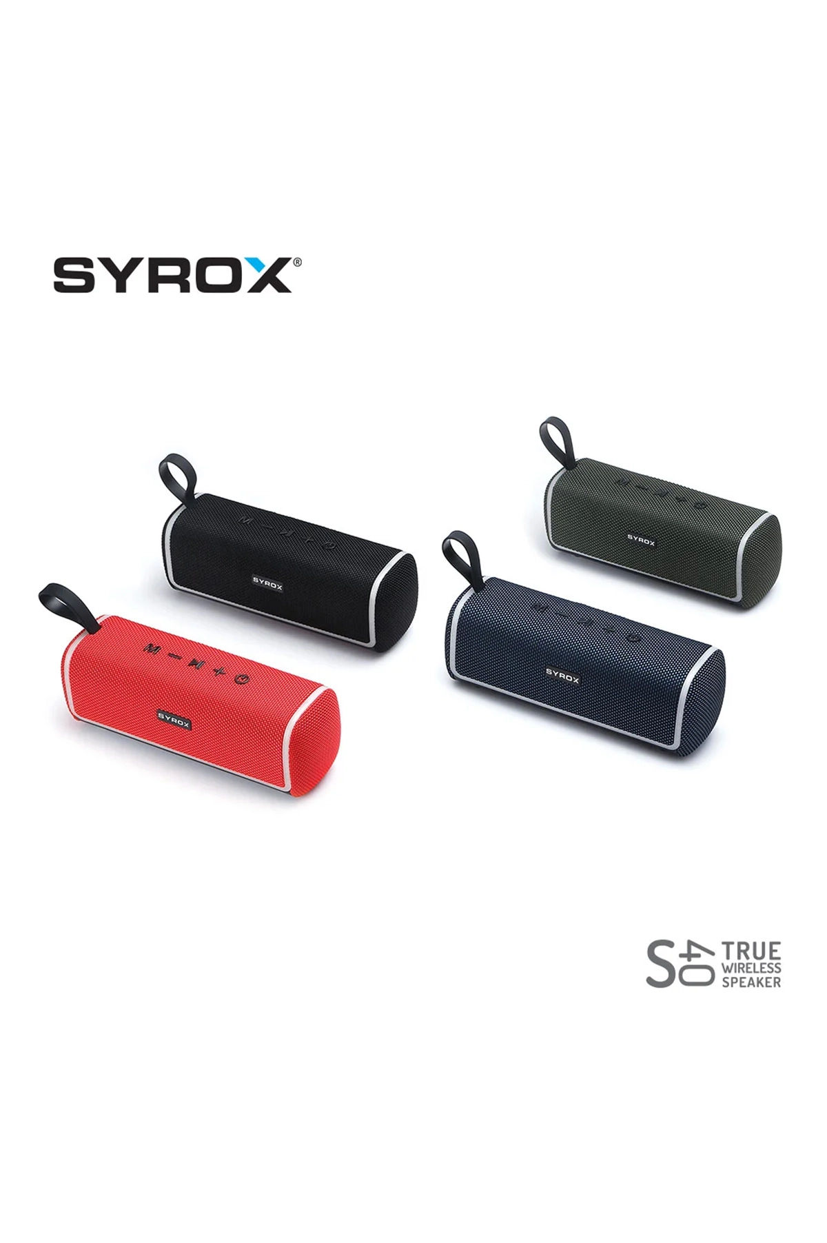 Siyah Syrox S40 5.0 + EDR full Bas Rgb Led Speaker Taşınabilir Bluetooth Hoparlör 443570