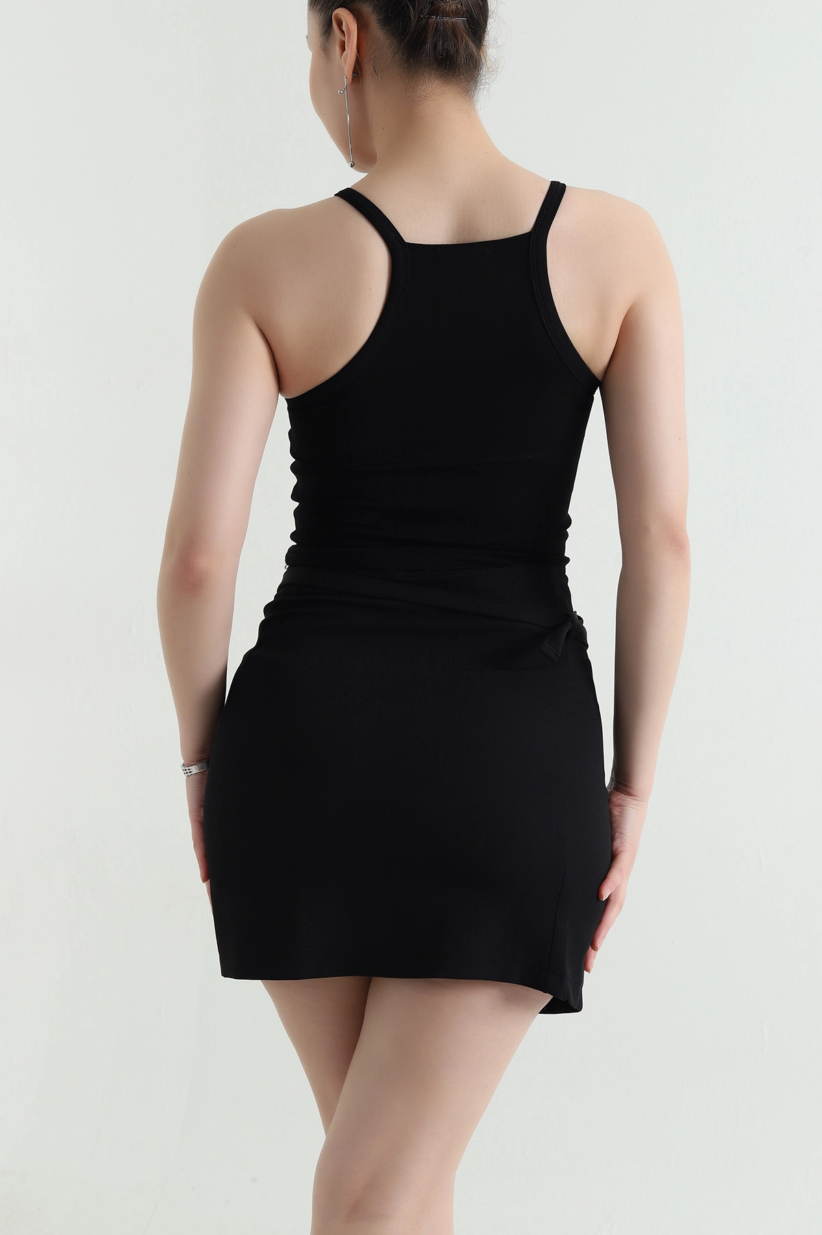 Siyah Taşlı Modal Kadın Atlet Bluz 455066