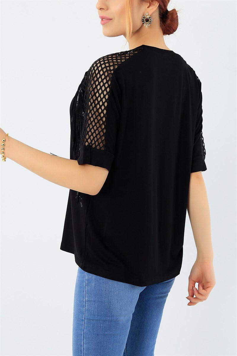 Siyah Tasrım Bluz 29521B