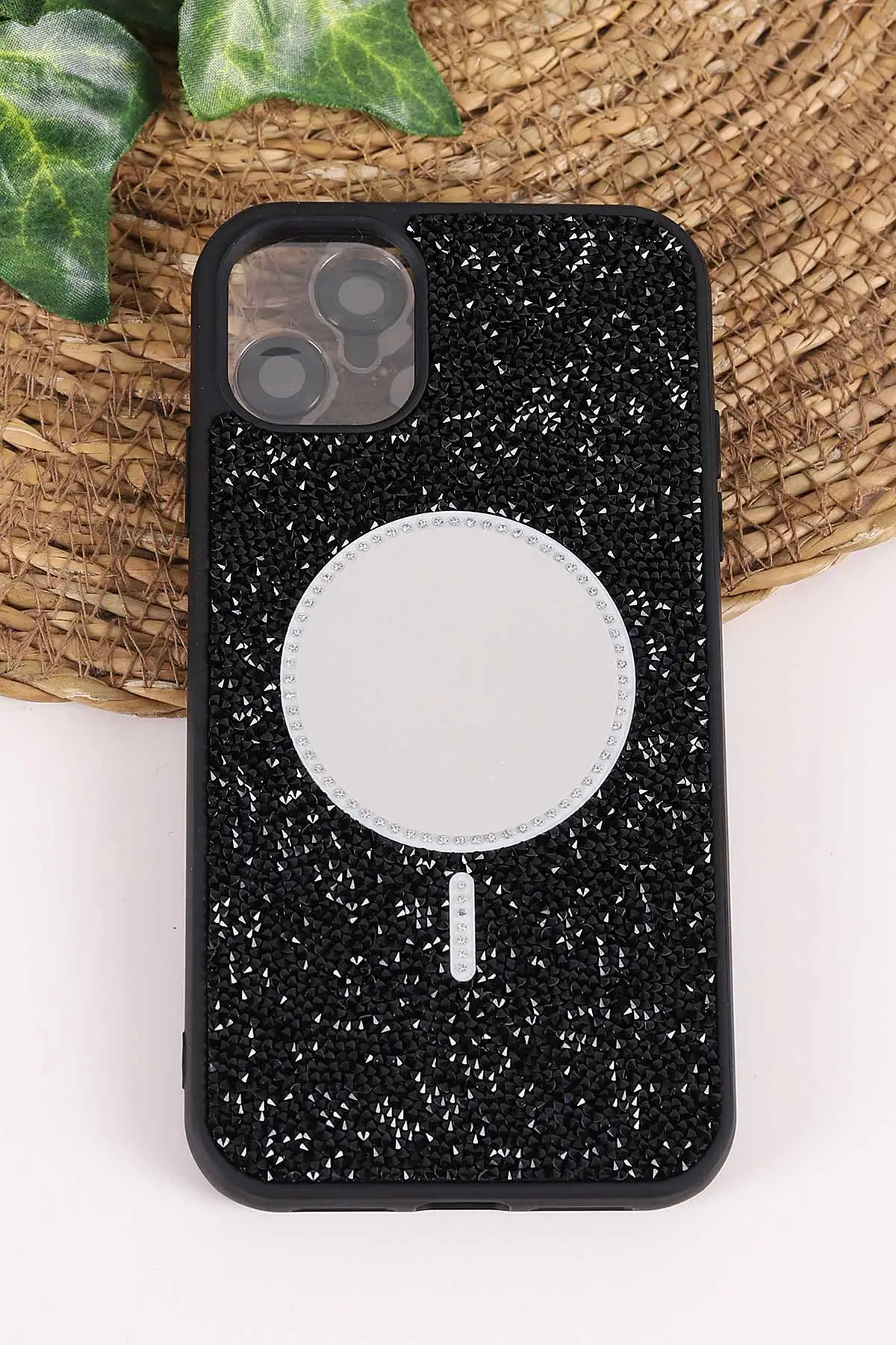Siyah TeknoCase İPhone 11 Uyumlu Mirror Diamond Case Serisi Aynalı Sert Silikon Telefon Kılıfı 458471