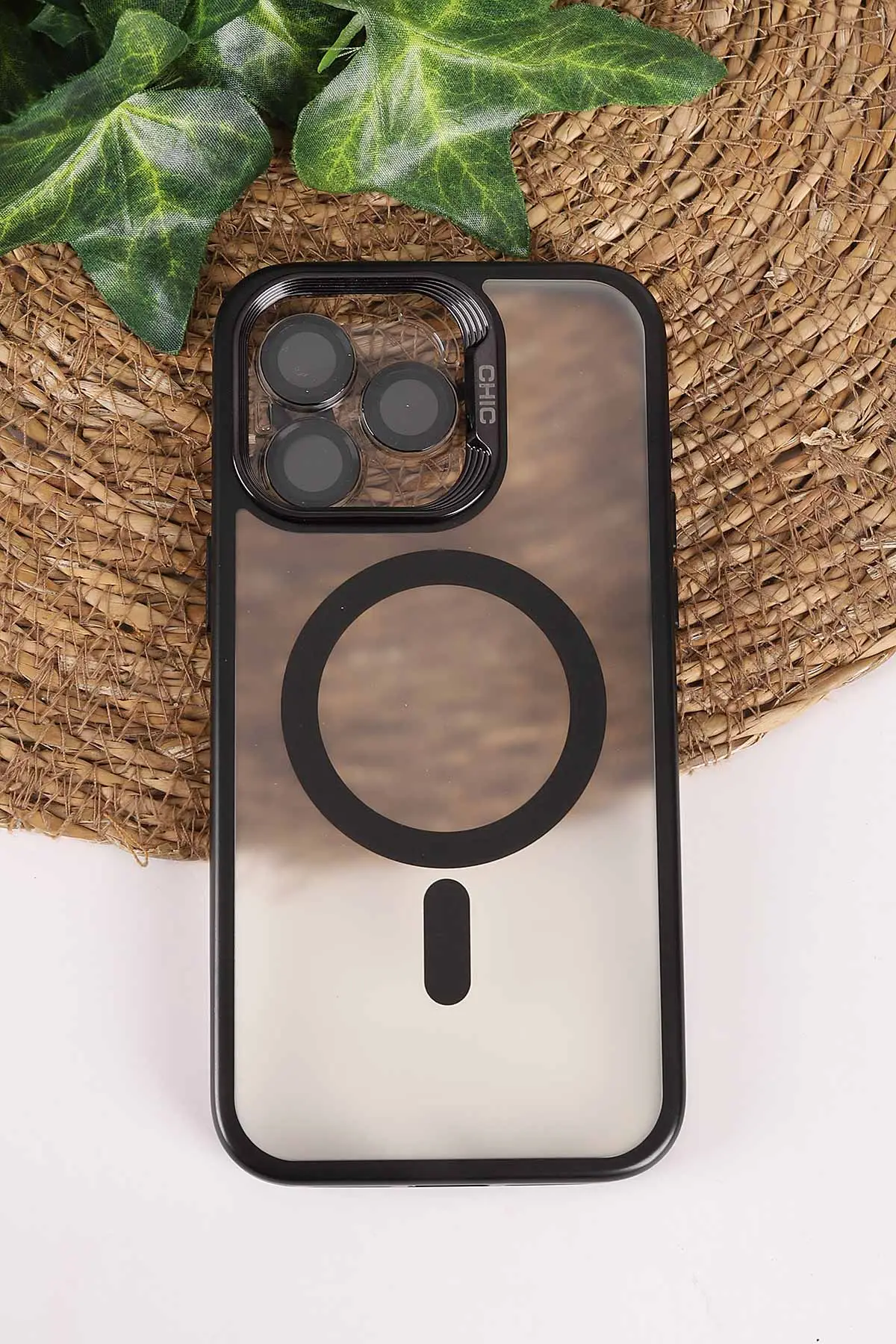 Siyah TeknoCase İphone 15 Pro Max Uyumlu Believe Serisi Lens Hediyeli Silikon Telefon Kılıfı 472523