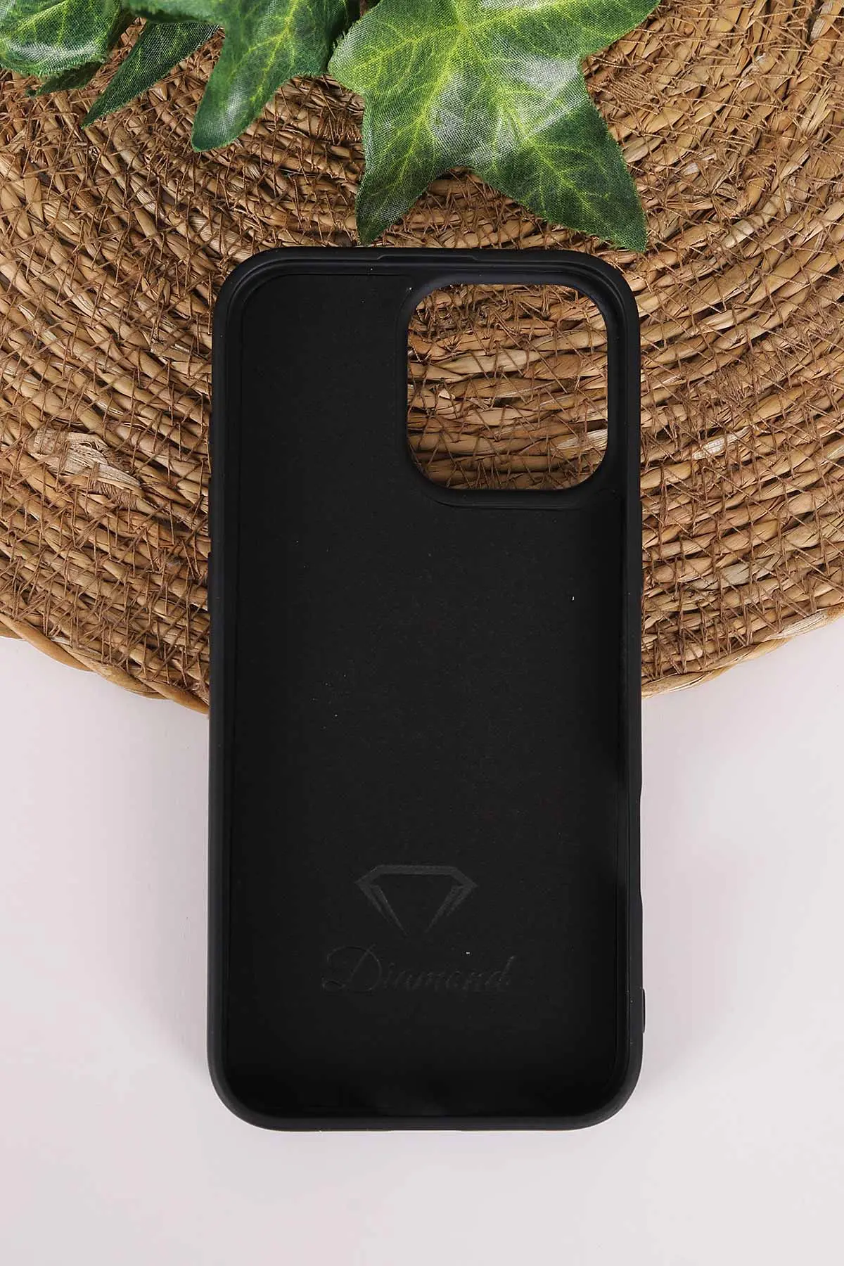 Siyah TeknoCase İPhone 16 Pro Max Uyumlu Nelly Diamond Serisi Taşlı Lens Hediyeli Sert Silikon Telefon Kılıfı 480957