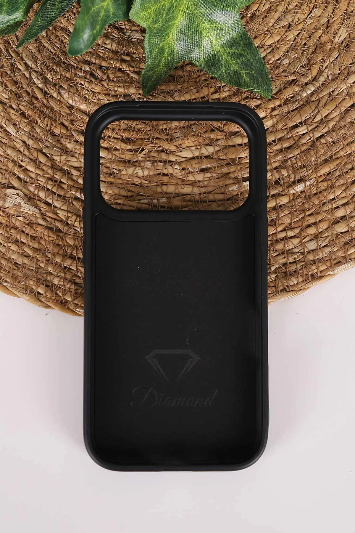 Siyah TeknoCase İPhone 17 Pro Uyumlu Nelly Diamond Serisi Taşlı Lens Hediyeli Sert Silikon Telefon Kılıfı 480966