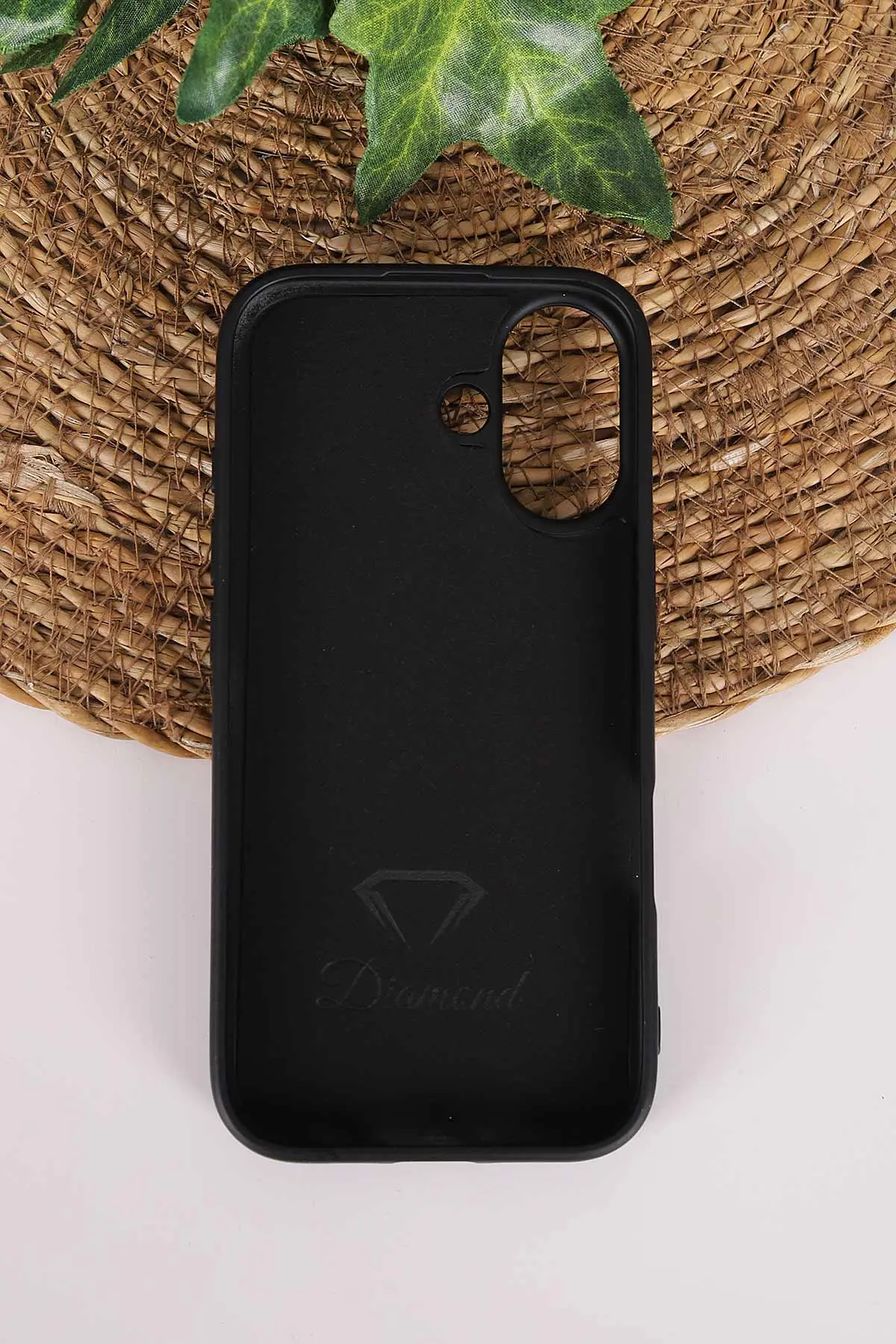 Siyah TeknoCase İPhone 17 Uyumlu Nelly Diamond Serisi Taşlı Lens Hediyeli Sert Silikon Telefon Kılıfı 480961