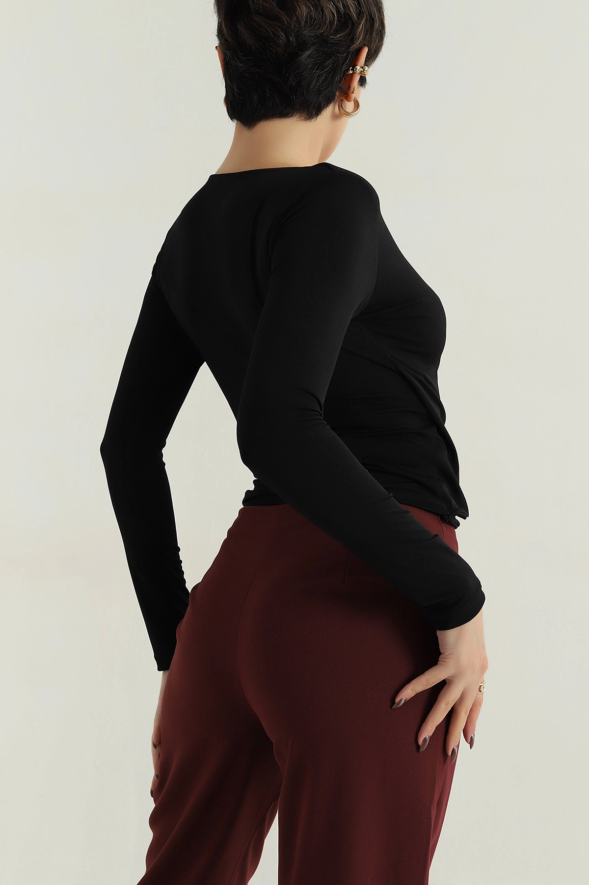 Siyah Tokalı Sandy Kadın Bluz 405777