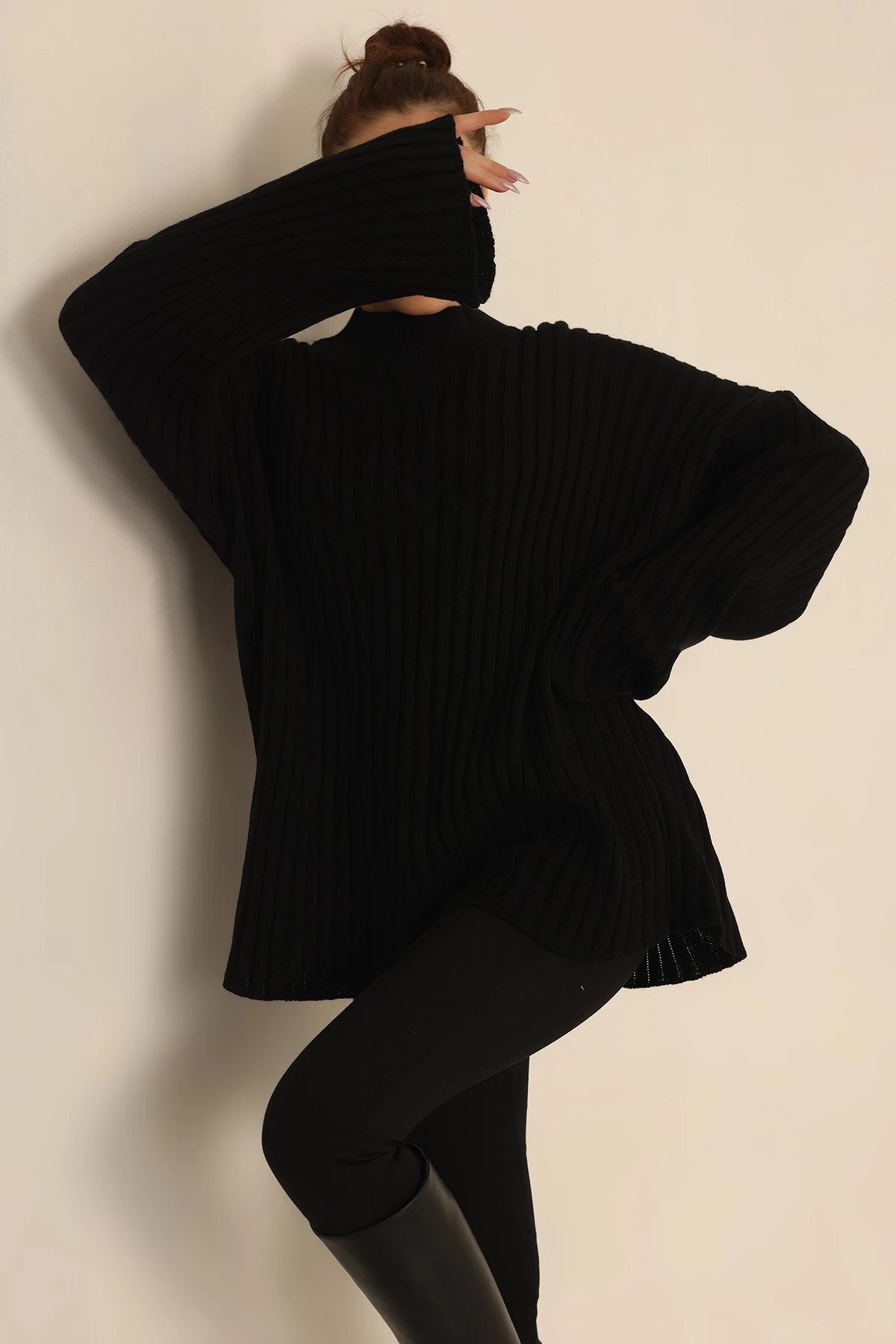 Siyah Triko Kazak Tunik 239785
