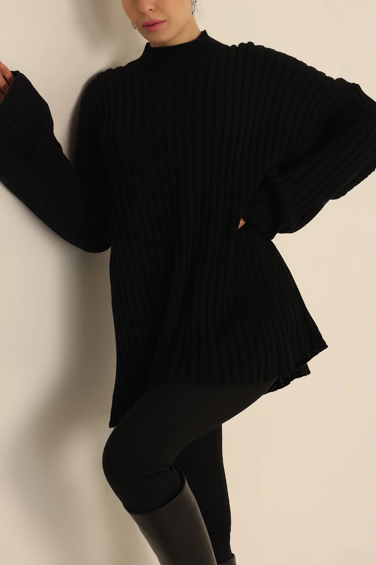 Siyah Triko Kazak Tunik 239785