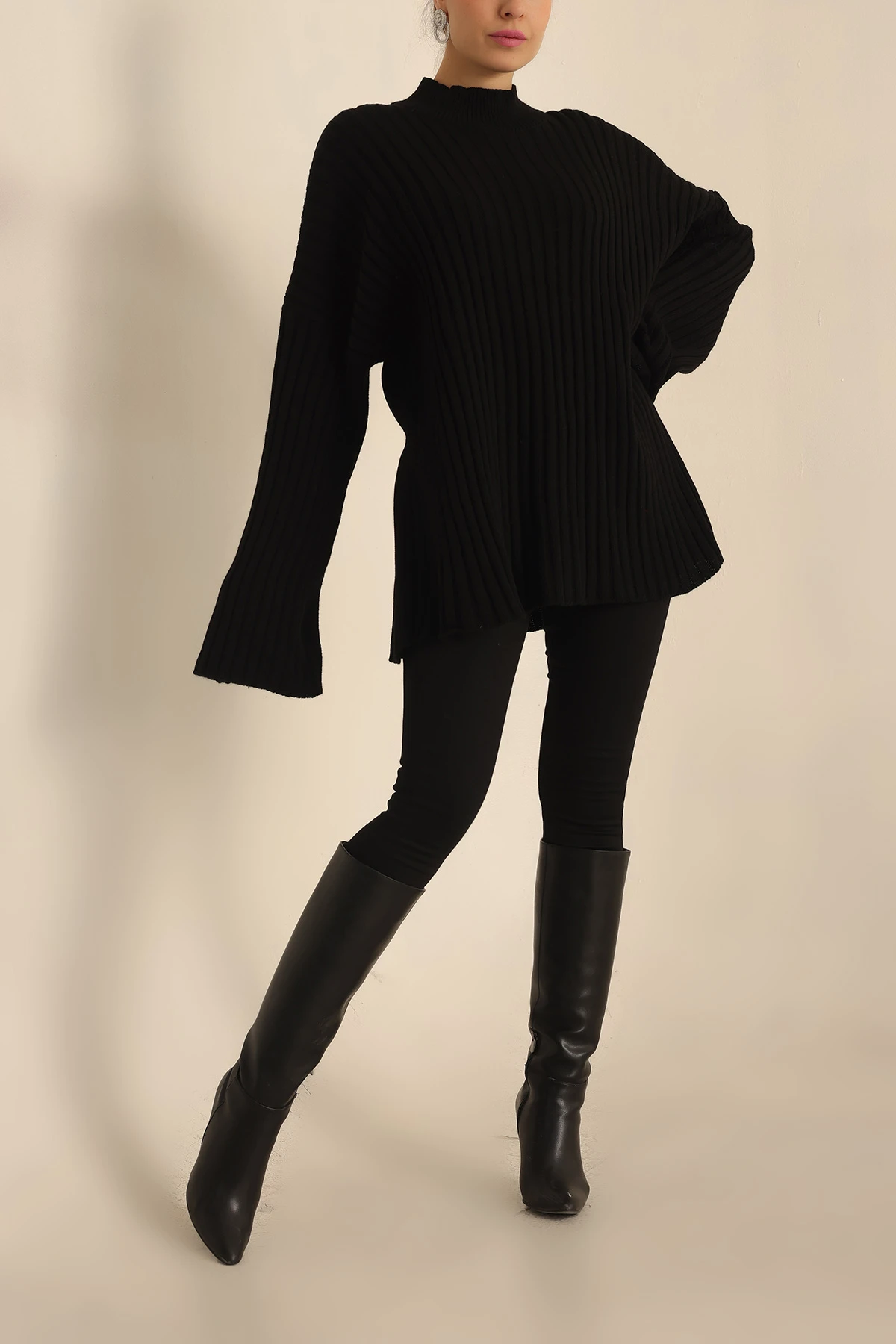 Siyah Triko Kazak Tunik 239785