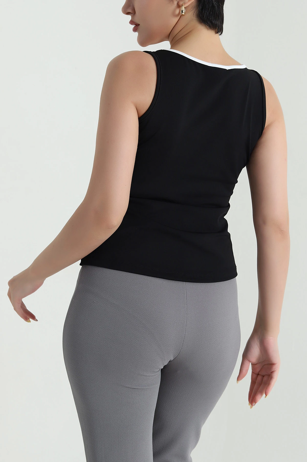 Siyah V Yaka Dalgıç Kadın Bluz 470973