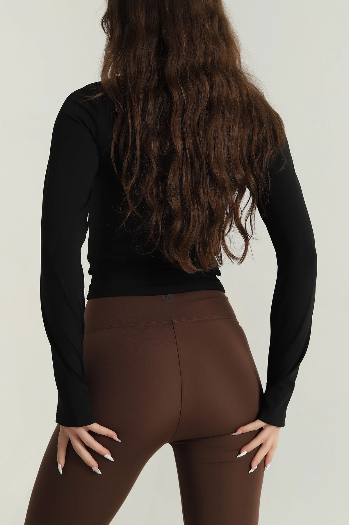 Siyah Yakası Fermuarlı Scuba Kadın Body Bluz 404039