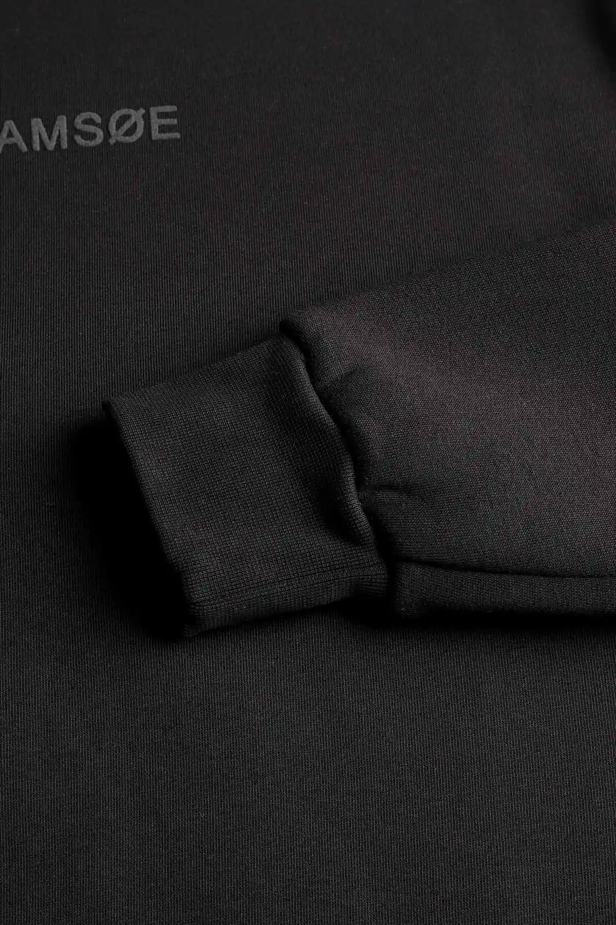 Siyah Yazı Detaylı Bisiklet Yaka Erkek Sweatshirt 397036