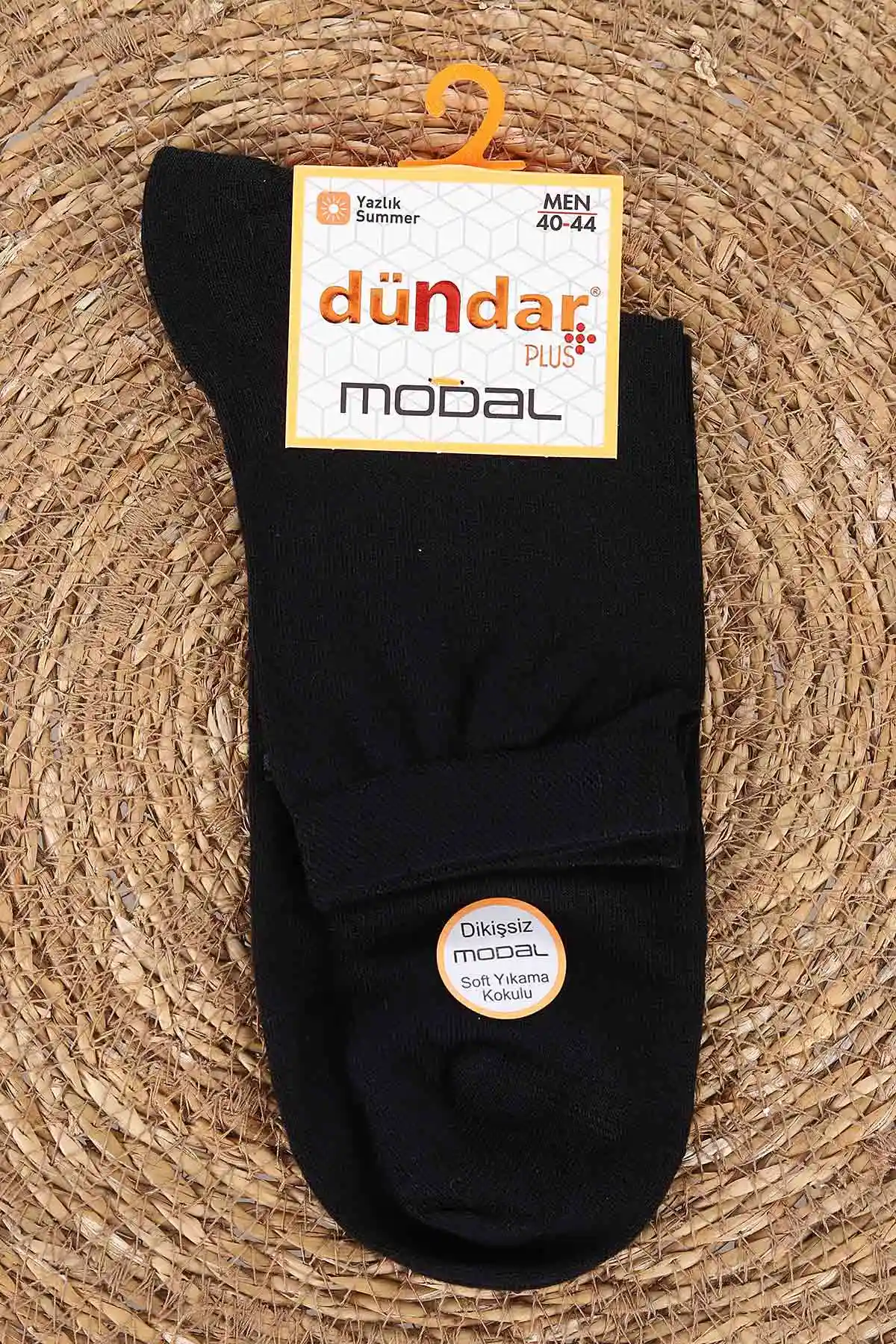 Siyah Yazlık Erkek Modal Konç Çorap (40-44) 477096