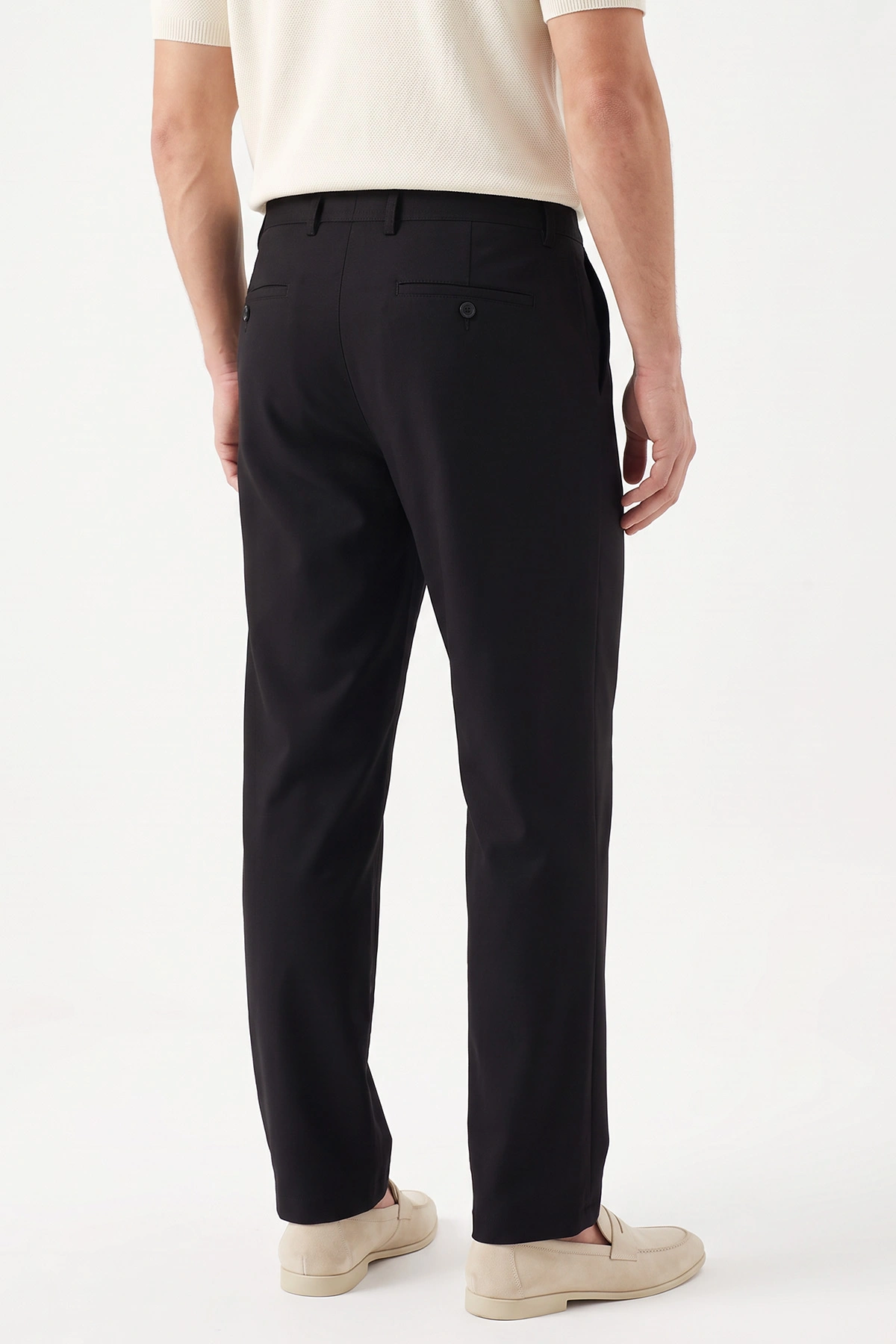 Siyah Regular Fit Cep Detaylı Erkek Pantolon 493151