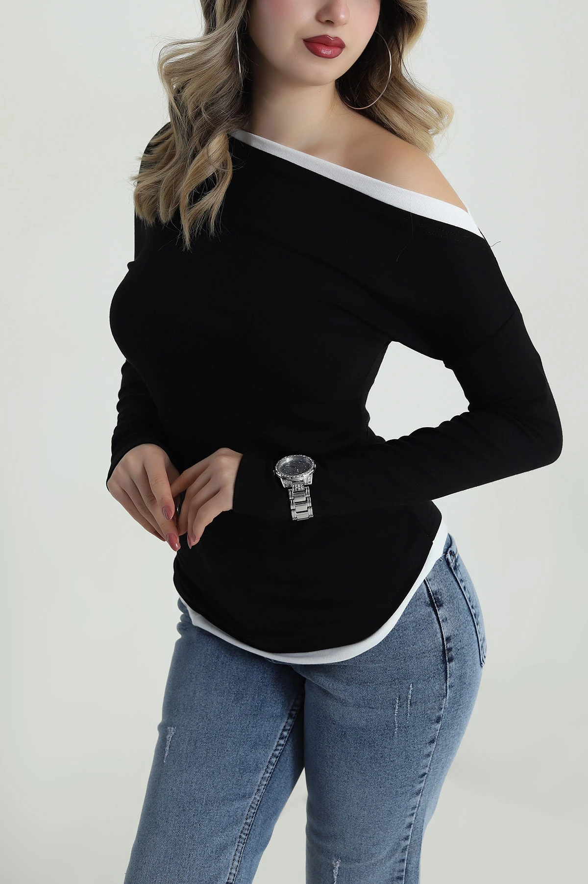 Siyah Yeni Sezon Kadın Body Bluz 486386