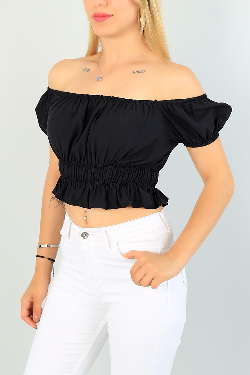 Siyah Yeni Sezon Poplin Bluz 71271