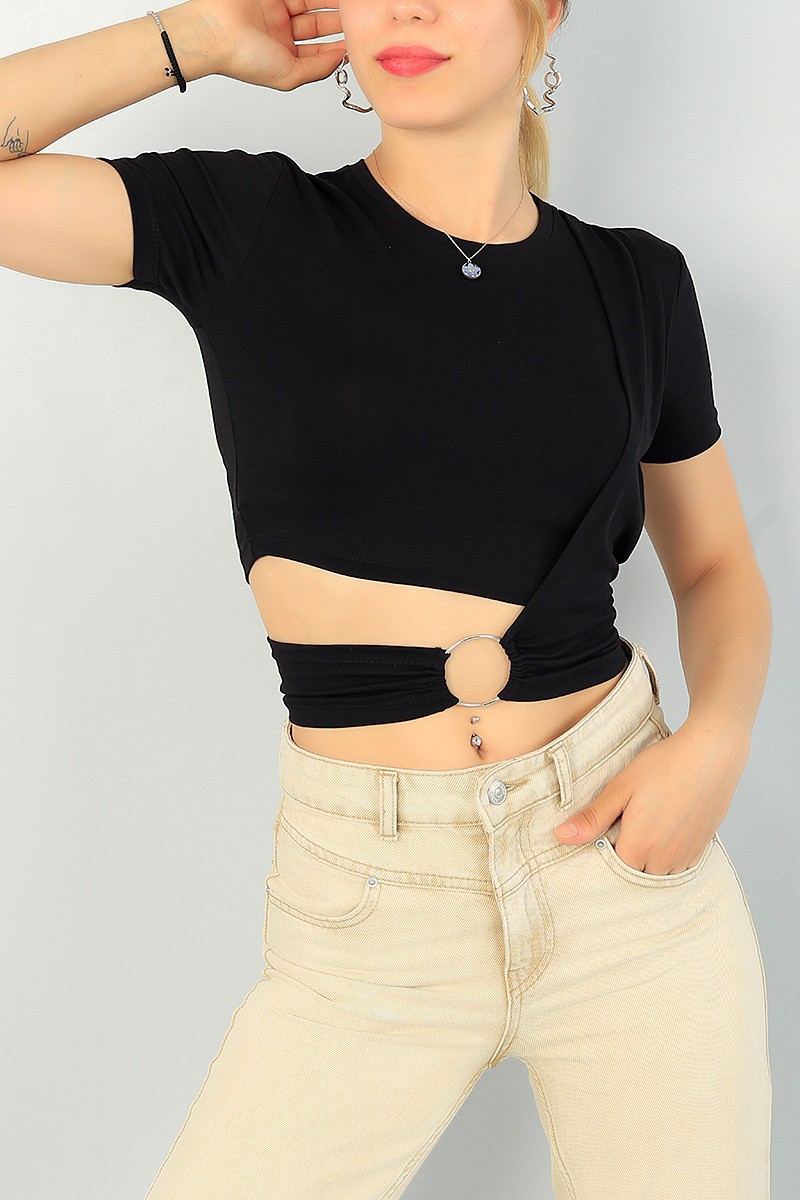 Siyah Yeni Sezon Tasarım Bluz 67388