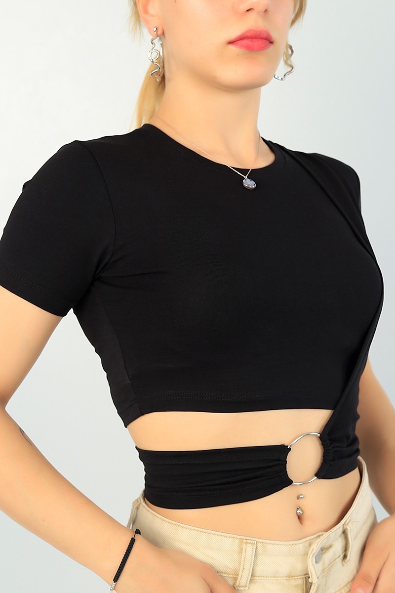 Siyah Yeni Sezon Tasarım Bluz 67388