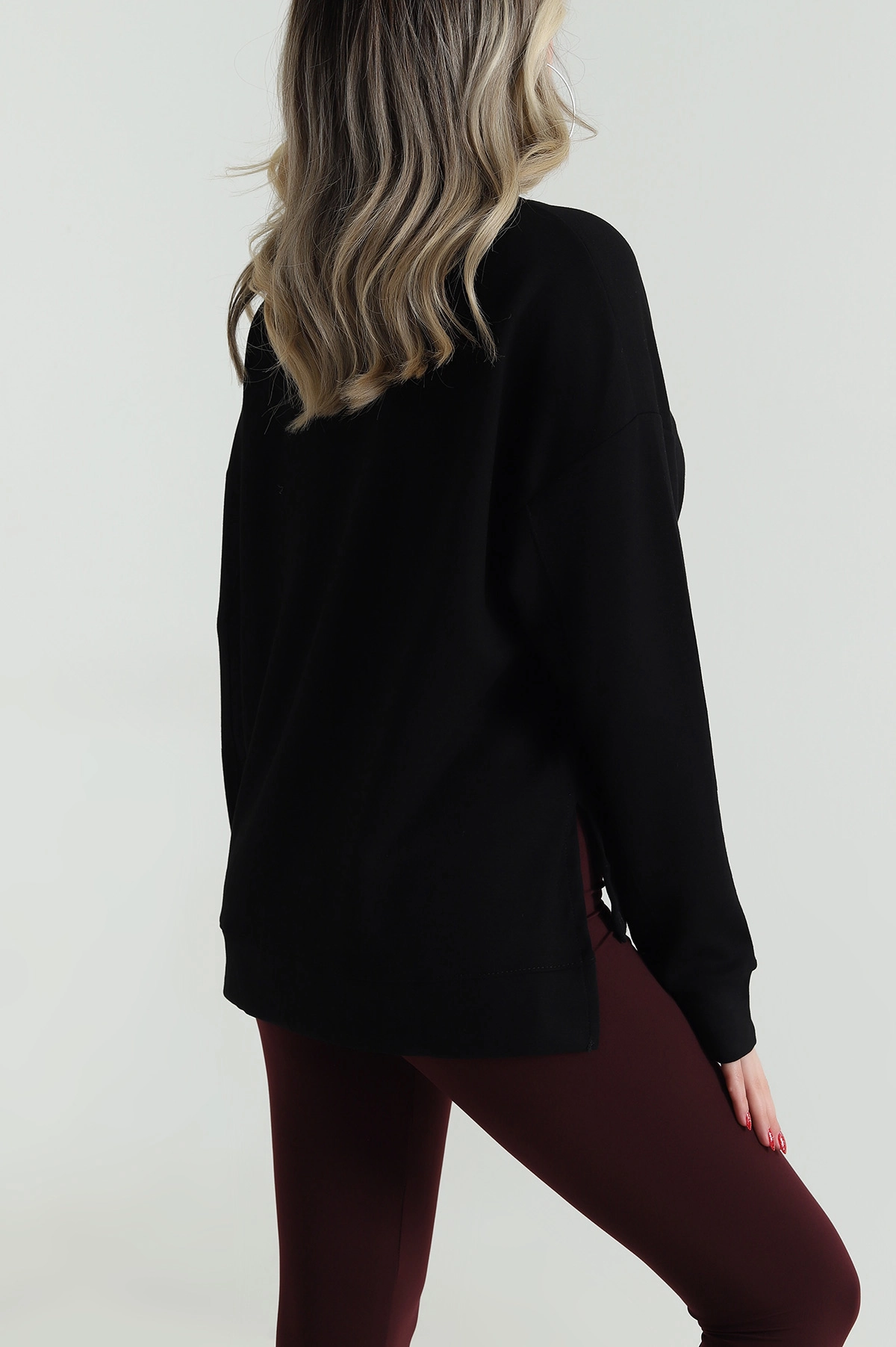 Siyah Yırtmaçlı Oysho Kadın Sweat 486330