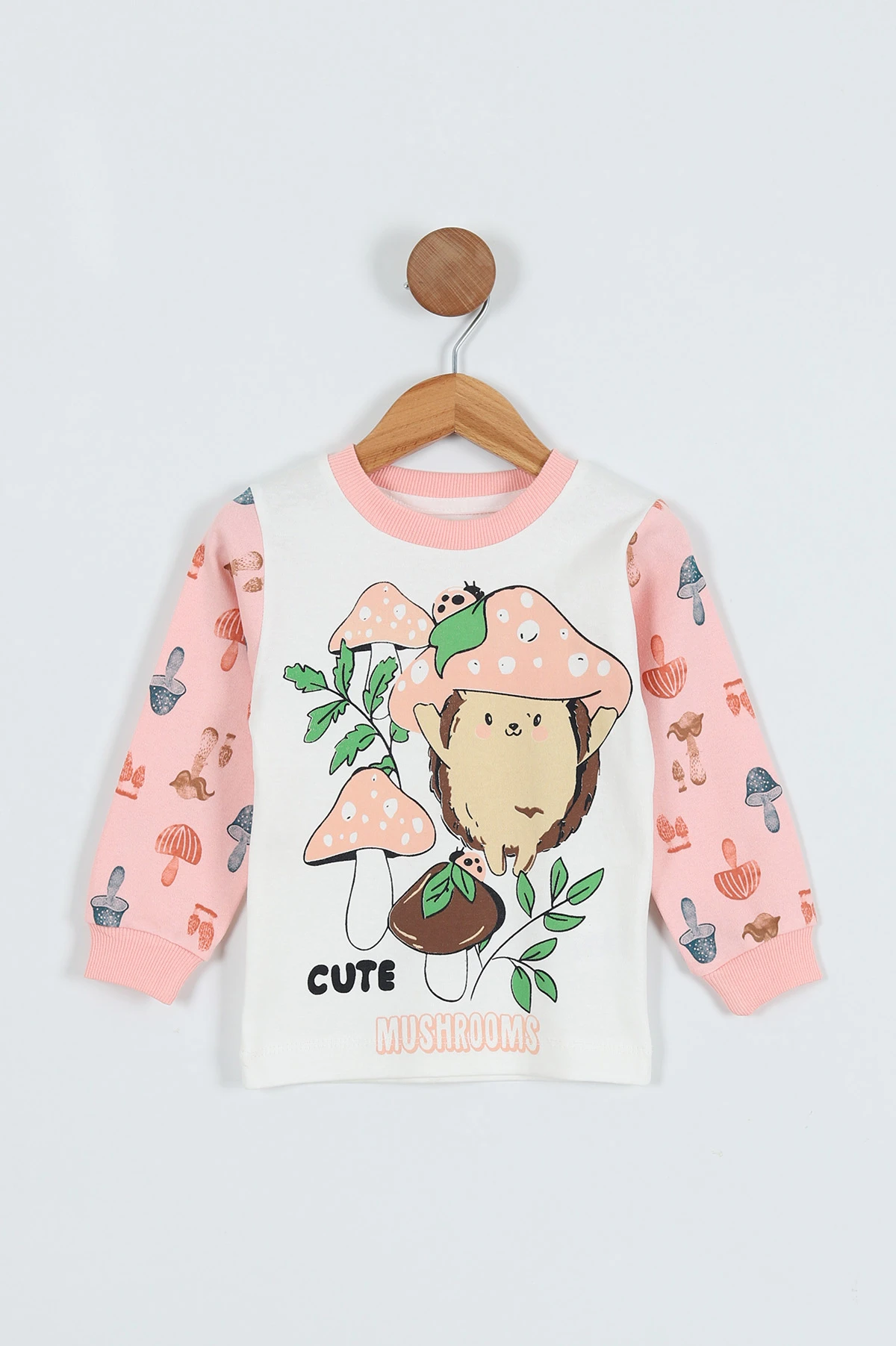 Somon (1-9 Yaş) Baskılı Kız Çocuk Sweat 275794