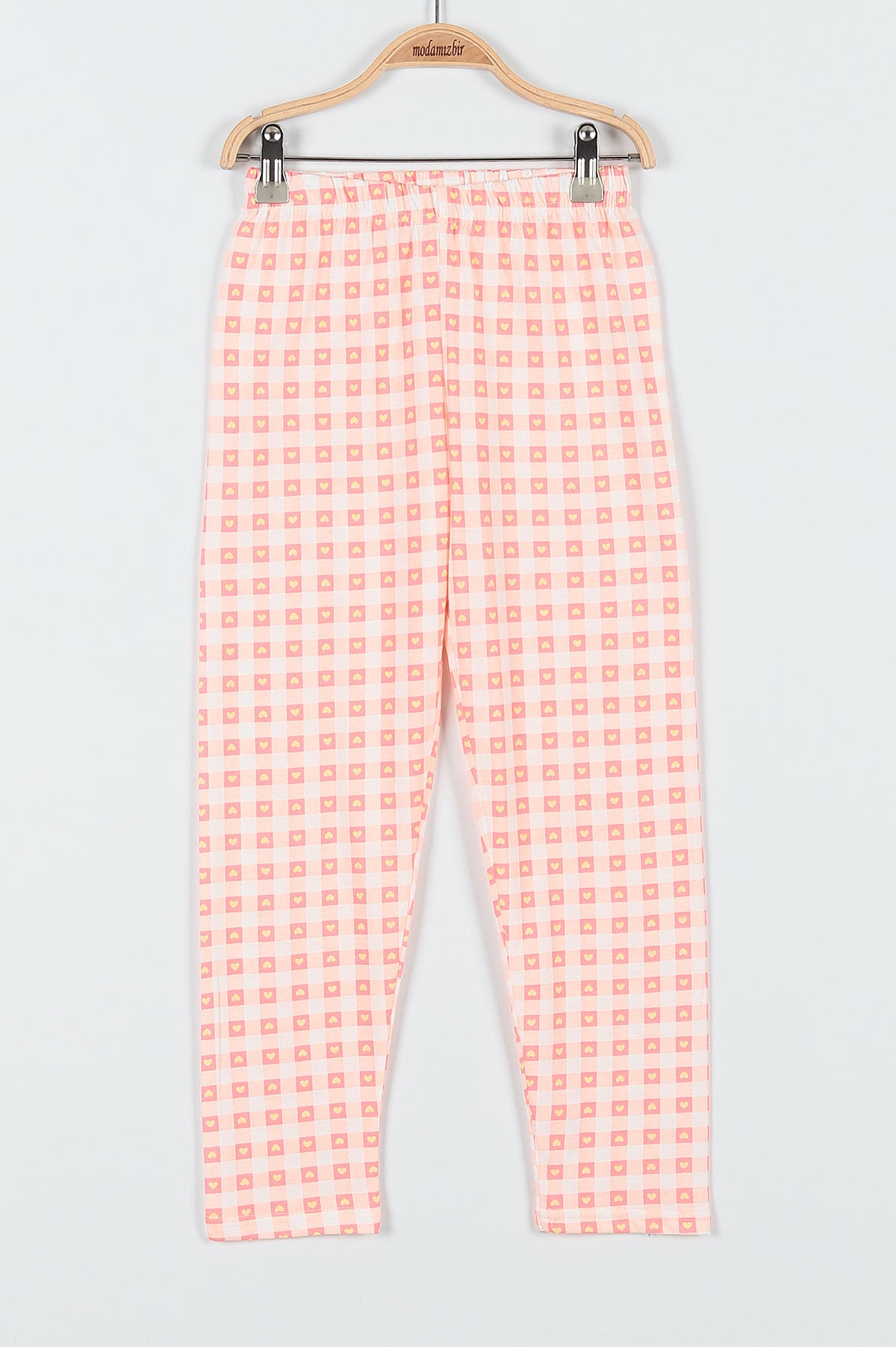 Somon (10-12 Yaş) Kalp Motor Baskılı KIz Çocuk Pijama Takımı 182055
