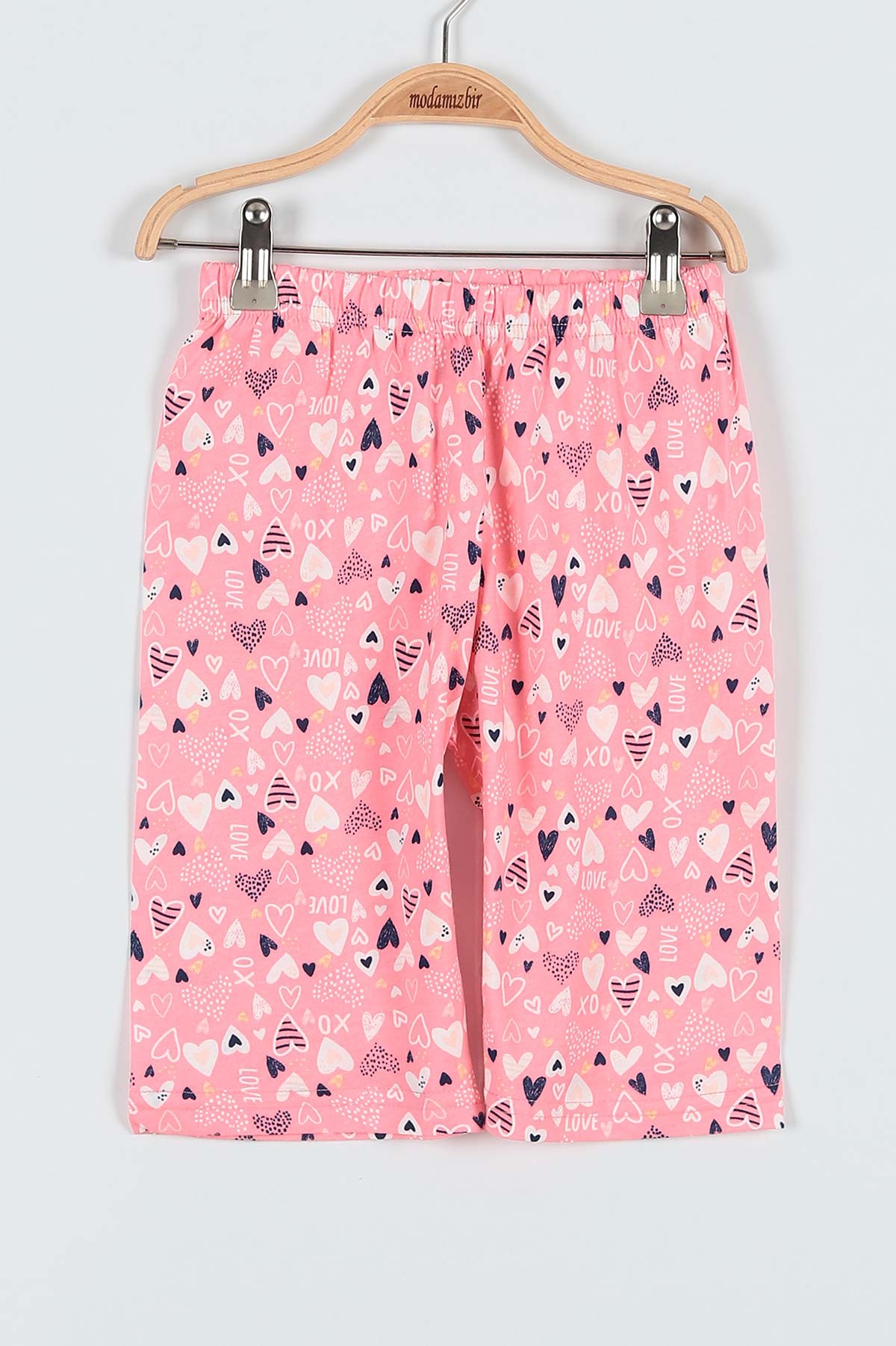 Somon (10-12 Yaş) Pink Baskılı Kaprili KIz Çocuk Pijama Takımı 182030