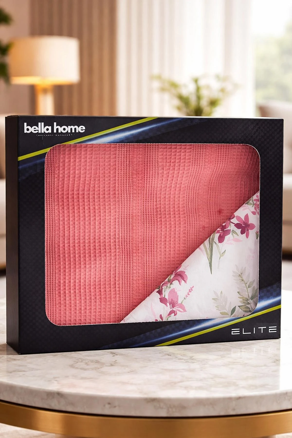 Somon 200x230 Cm Bella Home Çift Kişilik Pamuklu Petek Pike Takımı 474614