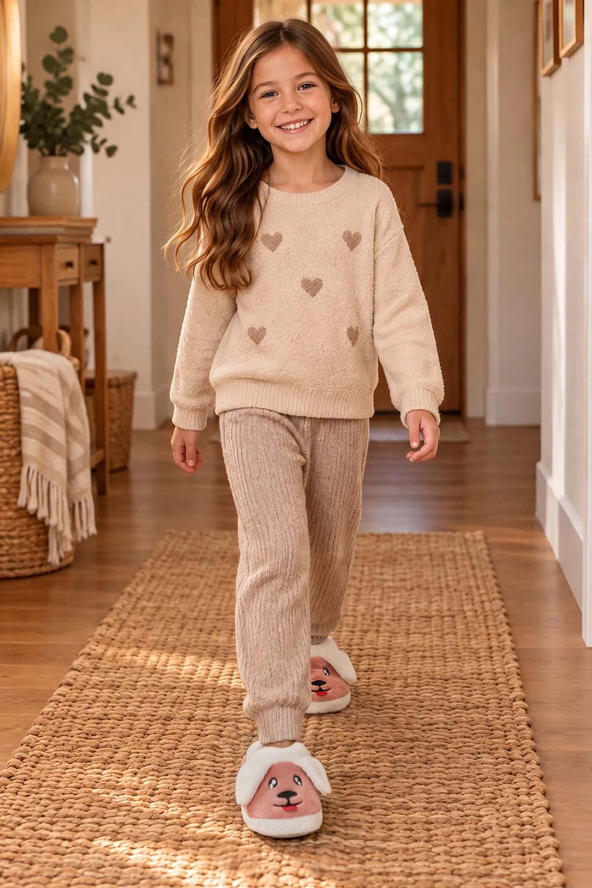 Somon ( 29 - 34 ) Peluş Figürlü Kız Çocuk Panduf 494665