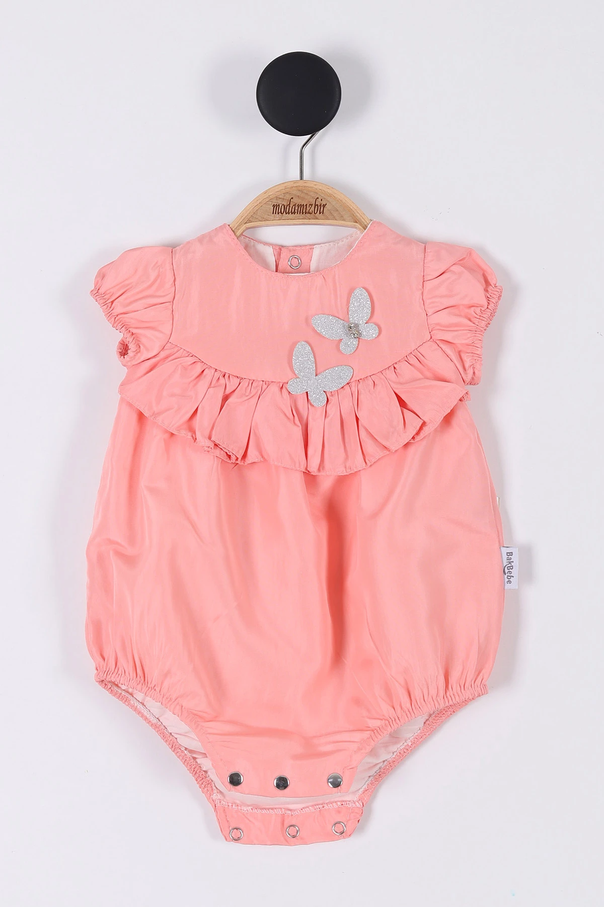 Somon (3-12 Ay) Kelebekli Çıtçıtlı Kız Bebek Body 264415